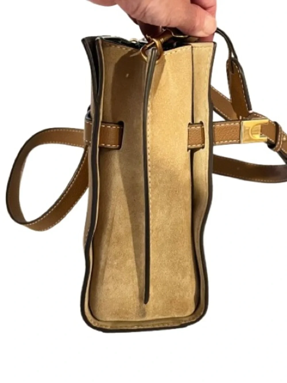 TORY BURCH- Lee Radziwill Leather Double Bucket Bag. MINT CONDITION